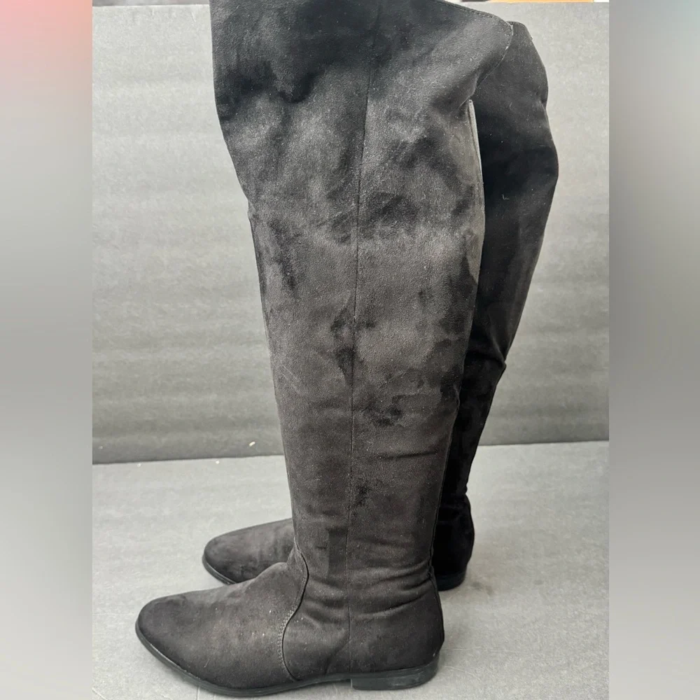 Black Micro Suede IMPO Over the Knee Boot- Size 7 - Picture 5 of 12